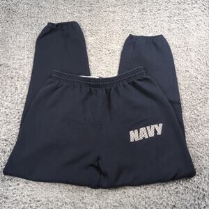 US Navy Pants Adult Medium Blue Jogger Athleisure Sweatpants Training USA Made